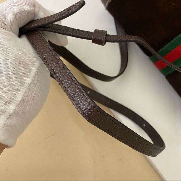 GUCCI Suede Leather Clutch-Crossbody/ShoulderโBagโ๐ผโBrown - Picture 16 of 16